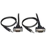 VGA%2BAudio Cables w%2FLow-Profile Connectors %28HD15%2B3%2E5mm M%2FM%29