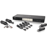 4-Port Dual View Dual-Link DVI KVMP Switch with Audio