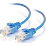 C2G 1ft Cat6 Snagless UTP Slim Network Patch Ethernet Cable Blue