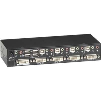 BLACK BOX CORP KV9614A SERVSWITCH DT DVI 4-PORT WITH EMULATED U Black Box Corporation KV9614A-K Black Box KVM Switches KVM Consoles