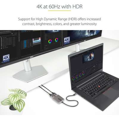 StarTech.com 2-Port USB-C MST Hub, Dual-DisplayPort Up to 4K 60Hz w/ DP 1.4