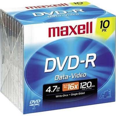PROVANTAGE: Maxell 638004 10-Pack DVD-R 4.7GB Jewel Case