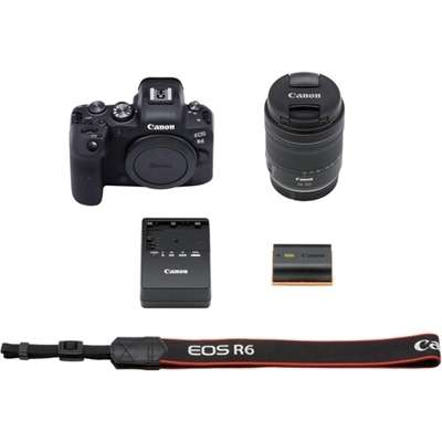 Canon EOS R6 20.1 Megapixel Mirrorless Camera with Lens, 0.94
